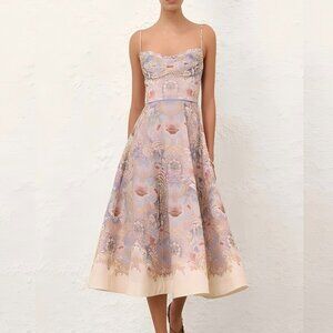 ZIMMERMANN Rebellion Tuck Midi Dress